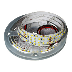Лента S2, 2835 IP20, 120LED/м, 4100K, 24В,  10Вт/м, 1200Лм/м, CRI>85, 5м*8мм, провод 2*0,35мм² L= 15см с двух сторон