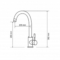 Кухонный смеситель 8105 Аура Black с гибким полимерным изливом Кухонный смеситель 8105 Аура Black с гибким полимерным изливом
