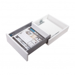 Выдвижной ящик AKS Slimbox 128*500 (средний) push to open, графит