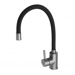 Кухонный смеситель 8105 Аура Black с гибким полимерным изливом Кухонный смеситель 8105 Аура Black с гибким полимерным изливом