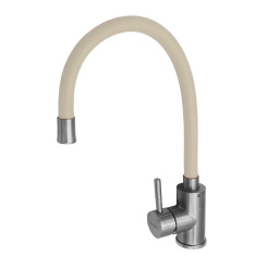 Кухонный смеситель 8105 Аура Beige с гибким полимерным изливом Кухонный смеситель 8105 Аура Beige с гибким полимерным изливом