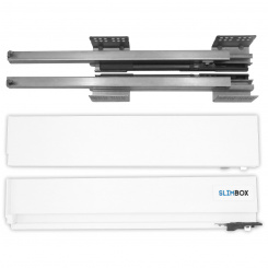 Выдвижной ящик AKS Slimbox 175*450 (высокий) push to open, белый