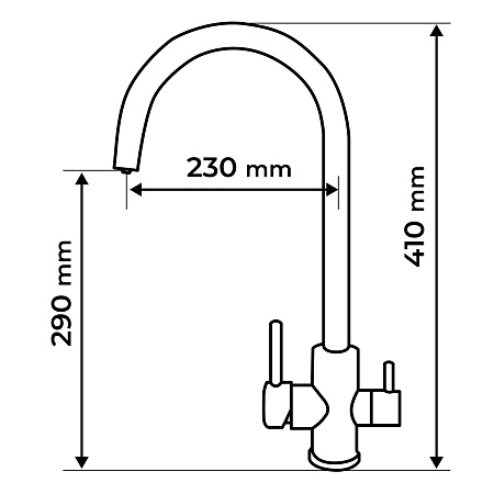Кухонный смеситель 8204 Ирис Satin для водопроводной и фильтрованной воды Кухонный смеситель 8204 Ирис Satin для водопроводной и фильтрованной воды