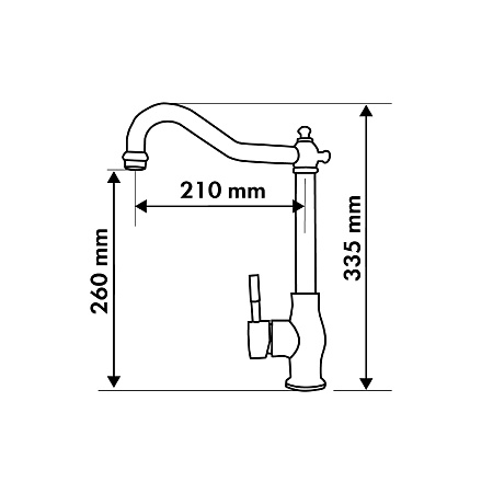 Кухонный смеситель 8127 Арника Satin с изливом комбинированной формы Кухонный смеситель 8127 Арника Satin с изливом комбинированной формы