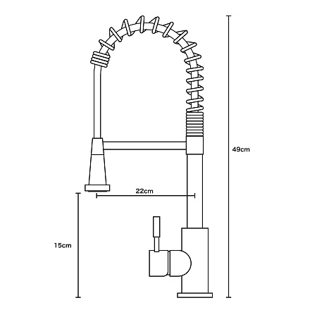 Кухонный смеситель 8302 Галиум Purple с выдвижным изливом Кухонный смеситель 8302 Галиум Purple с выдвижным изливом