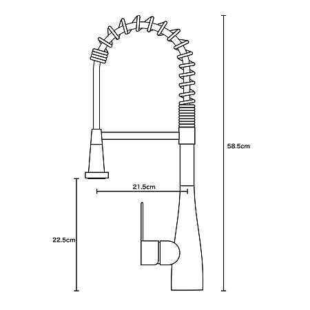 Кухонный смеситель 8303 Саликс Black с выдвижным изливом Кухонный смеситель 8303 Саликс Black с выдвижным изливом