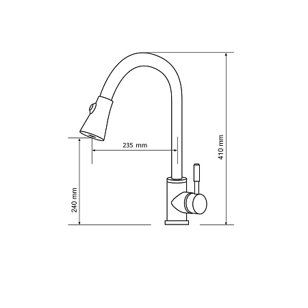 Кухонный смеситель 8110 Ахеллия Satin с выдвижным изливом Кухонный смеситель 8110 Ахеллия Satin с выдвижным изливом