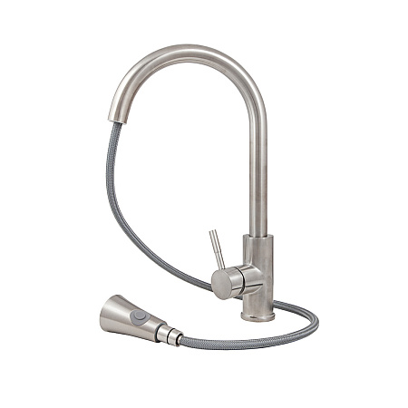 Кухонный смеситель 8110 Ахеллия Satin с выдвижным изливом Кухонный смеситель 8110 Ахеллия Satin с выдвижным изливом